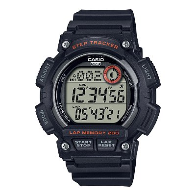 Relógio Casio Standard WS-2100H-1AVDF Preto/Vermelho