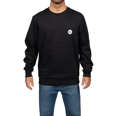 Moletom Quiksilver Careca Transfer Round Masculino Preto