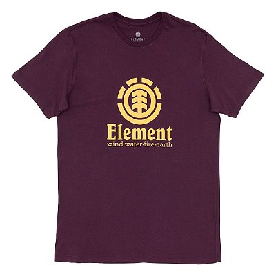 Camiseta Element Vertical Masculina Vinho