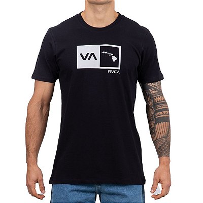 Camiseta RVCA Island Balance Box Masculina Preto