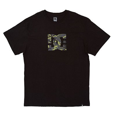 Camiseta DC Shoes Star Camo Fill Plus Size Maszulina Preto
