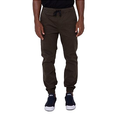 Calça Element Moletom Jogger Rip Masculina Verde Escuro