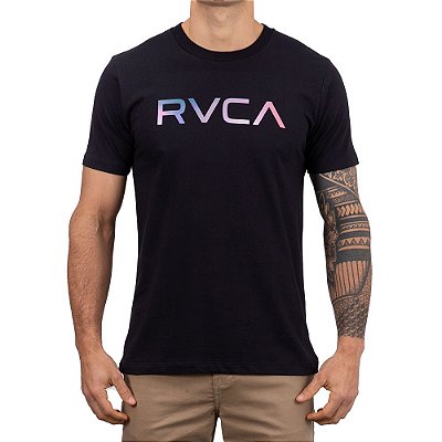 Camiseta RVCA Big Fills Plus Size Masculina Preto