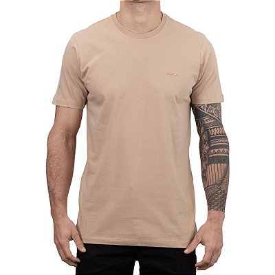 Camiseta RVCA Small RVCA Masculina Bege