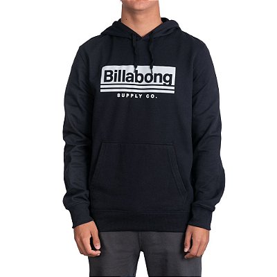 Moletom Billabong Canguru Walled Po Masculino Preto