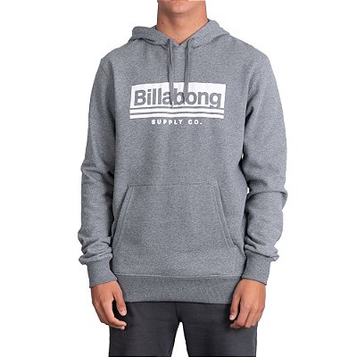 Moletom Billabong Canguru Walled Po Masculino Cinza