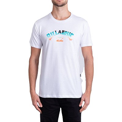 Camiseta Billabong Arch Fill Color Masculina Branco