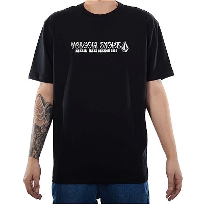 Camiseta Volcom Reggi Masculina Preto