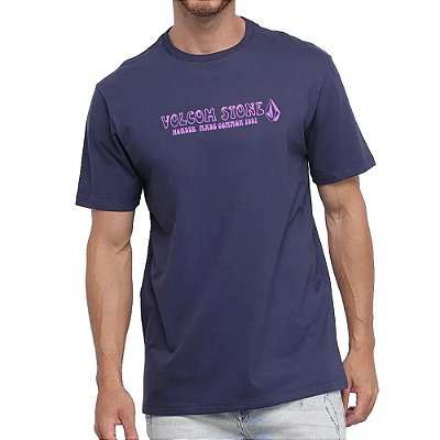 Camiseta Volcom Reggi Masculina Azul Marinho