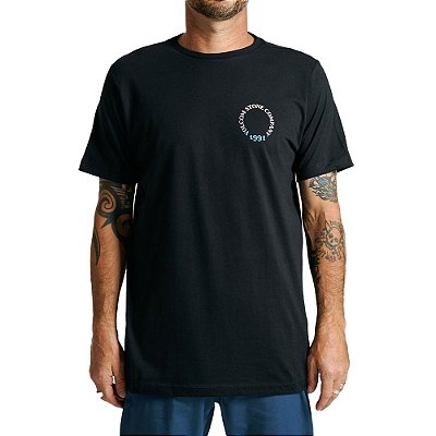 Camiseta Volcom Spray Circle Masculina Preto