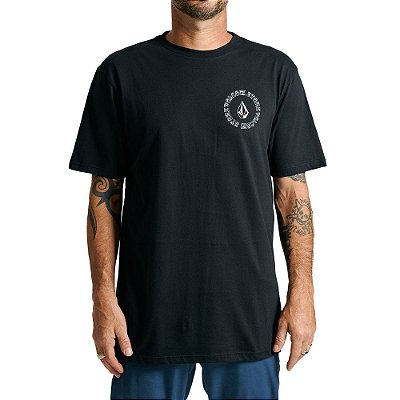 Camiseta Volcom Star Shields Masculina Preto
