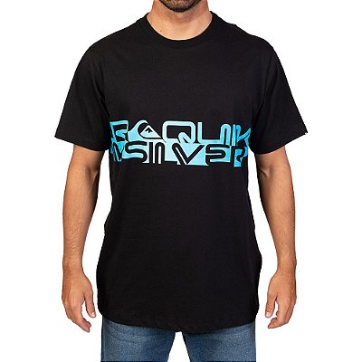 Camiseta Quiksilver Word Block Masculina Preto