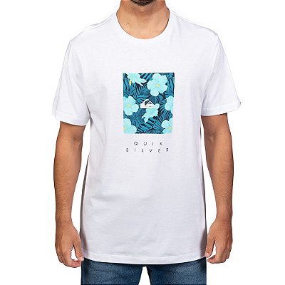 Camiseta Quiksilver Island Box Masculina Branco