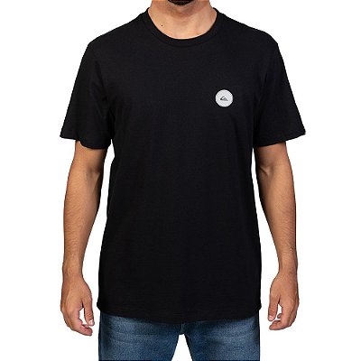 Camiseta Quiksilver Transfer Round Masculina Preto