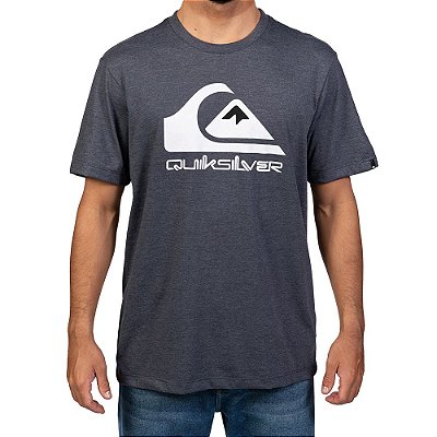 Camiseta Quiksilver Full Logo Masculina Azul Marinho Mescla