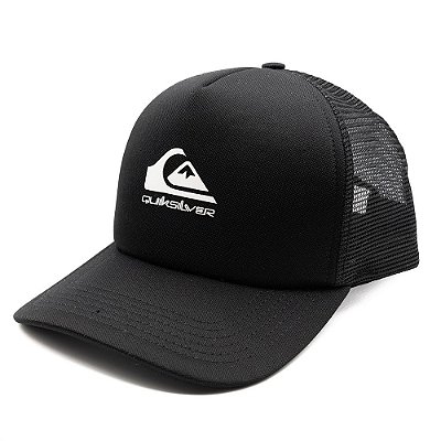 Boné Quiksilver Aba Curva Trucker Foam Preto