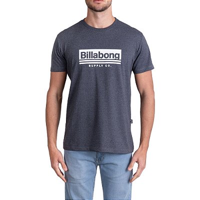 Camiseta Billabong Walled Masculina Cinza Escuro Mescla