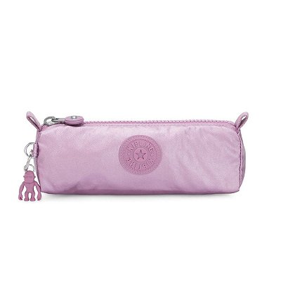 Estojo Kipling Freedom Metallic Berry Rosa