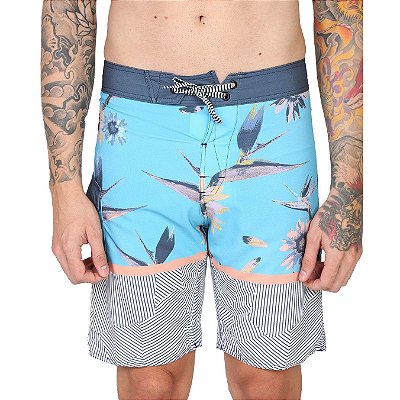 Bermuda Volcom Solar Flower Masculina Azul