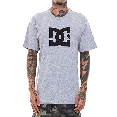 Camiseta DC Shoes Hss Masculina Cinza Claro