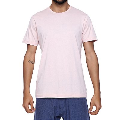 Camiseta Rip Curl Plain Masculina Rosa Claro