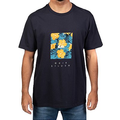 Camiseta Quiksilver Island Box Masculina Azul Marinho