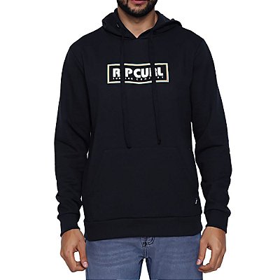 Moletom Rip Curl Canguru Mama Box Hood Masculino Preto