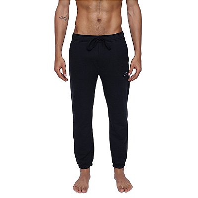 Calça Rip Curl Moletom Wave Icon Trackpant Masculina Preto