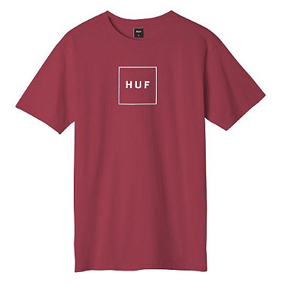 Camiseta Huf Essentials Box Logo Masculina Vermelho
