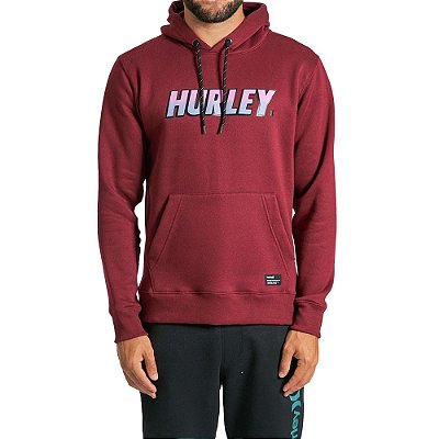 Moletom Hurley Canguru Fastlane Masculino Vinho