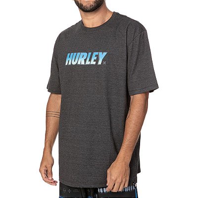 Camiseta Hurley Fastlane Masculina Preto Mescla