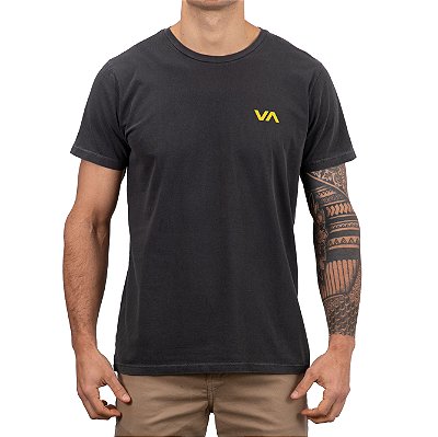 Camiseta RVCA VA Pigment Masculina Preto