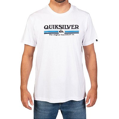 Camiseta Quiksilver Lined Up Masculina Branco