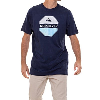 Camiseta Quiksilver Panel Plus Size Masculina Azul Marinho