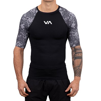 Lycra RVCA Surf Sport Rashguard Masculina Preto