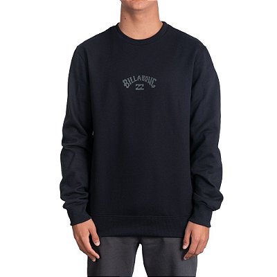Moletom Billabong Careca Mid Arch Masculino Preto