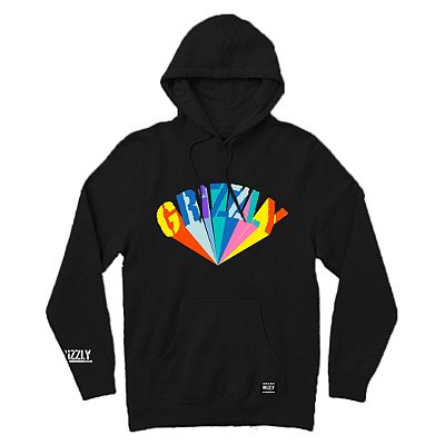 Moletom Grizzly Canguru Color Whell Hoodie Masculino Preto