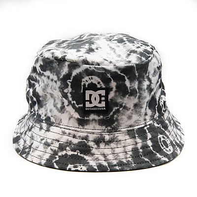 Chapéu DC Shoes Rip Tide Bucket Hat Marble Dupla Face Preto