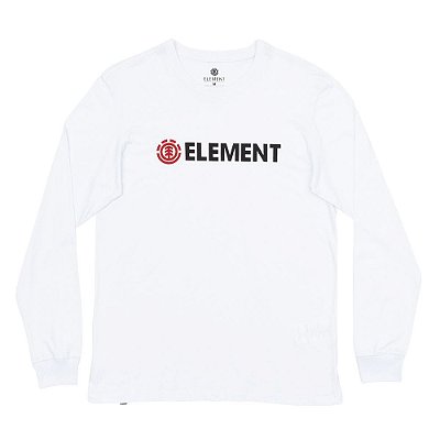 Camiseta Element Manga Longa Blazin Masculina Branco