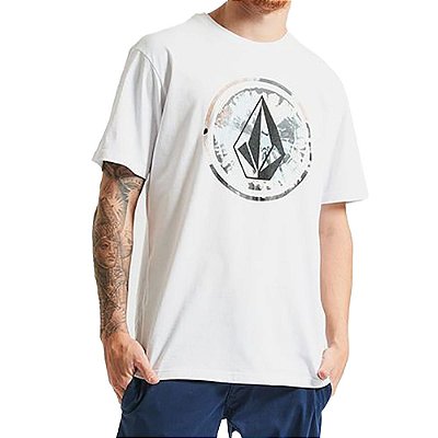 Camiseta Volcom Circle Dye Masculina Branco