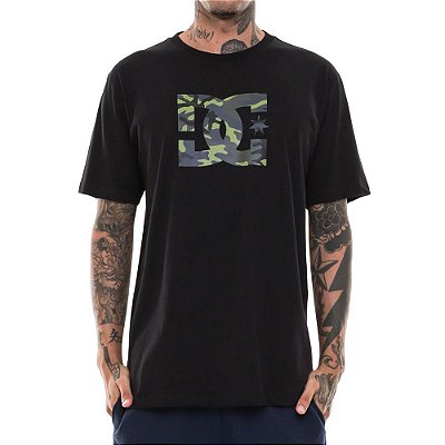 Camiseta DC Shoes DC Star Camo Fill Masculina Preto