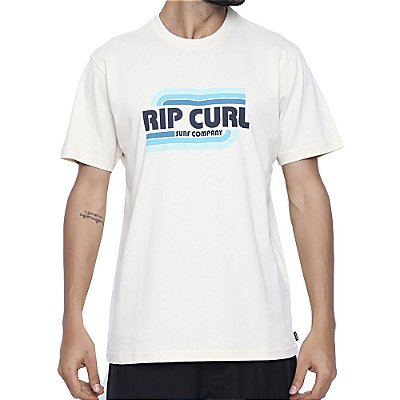 Camiseta Rip Curl Surf Revival Oversize Masculina Off White