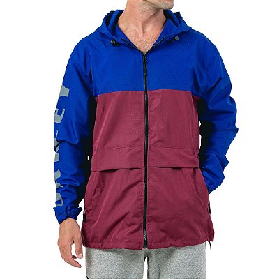 Jaqueta Oakley 75 Blocked Windbreaker Azul/Vermelho