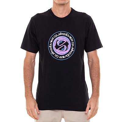 Camiseta Quiksilver Circle Game Masculina Preto