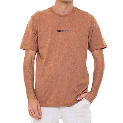 Camiseta Quiksilver Living Mirage Masculina Marrom Mescla