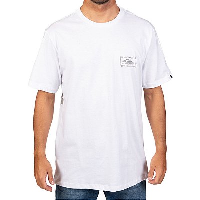 Camiseta Quiksilver Checker PKT Masculina Branco