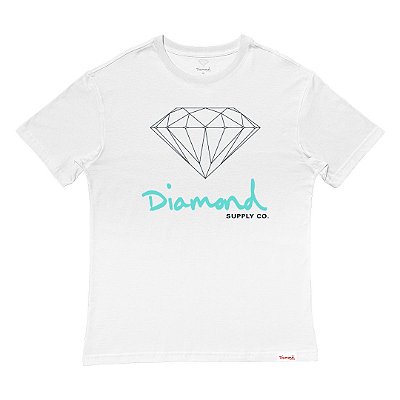 Camiseta Diamond OG Sign Tee Oversize Masculina Branco