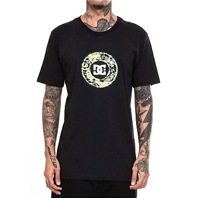 Camiseta DC Shoes Collective Marble Fill Masculina Preto