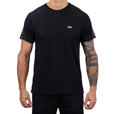 Camiseta RVCA Dry VA Taped Jersye SS Masculina Preto