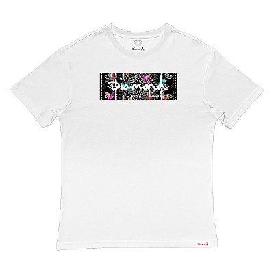 Camiseta Diamond Hummingbird Logo Tee Masculina Branco